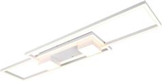 Trio Lighting Albany Πλαφονιέρα Οροφής 100cm Λευκή με Ενσωματωμένο LED και Τηλεχειριστήριο 647710431