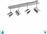 Trio Lighting Angelo Σποτ με 4 Φώτα και Ντουί GU10 Ασημί