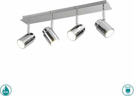 Trio Lighting Angelo Σποτ με 4 Φώτα και Ντουί GU10 Ασημί