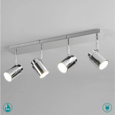 Trio Lighting Angelo Σποτ με 4 Φώτα και Ντουί GU10 Ασημί
