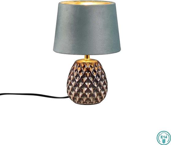 Trio Lighting Ariana Πορτατίφ για Ντουί E14 με Πράσινο Καπέλο και Χάλκινη Βάση R51531015