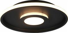 Trio Lighting Ascari Κλασική Μεταλλική Πλαφονιέρα Οροφής με Ενσωματωμένο LED Μαύρη 40cm