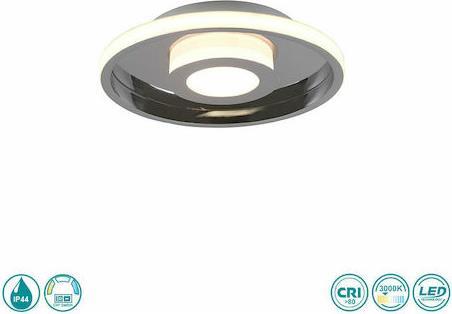 Trio Lighting Ascari Μοντέρνα Μεταλλική Πλαφονιέρα Οροφής με Ενσωματωμένο LED Ασημί 30cm