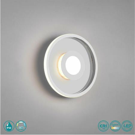 Trio Lighting Ascari Μοντέρνα Μεταλλική Πλαφονιέρα Οροφής με Ενσωματωμένο LED Ασημί 30cm