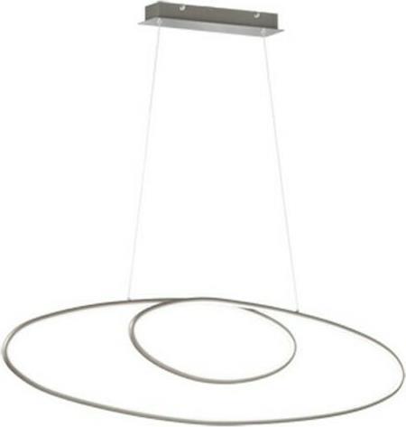 Trio Lighting Avus Μοντέρνο Κρεμαστό Φωτιστικό με Ενσωματωμένο LED Ασημί