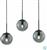 Trio Lighting Balini Μοντέρνο Κρεμαστό Φωτιστικό Πολύφωτο Ράγα Μαύρο