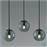 Trio Lighting Balini Μοντέρνο Κρεμαστό Φωτιστικό Πολύφωτο Ράγα Μαύρο