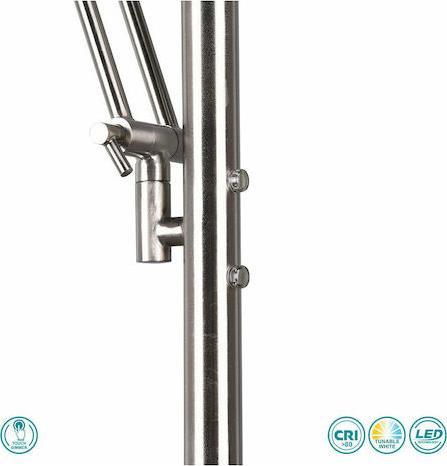 Trio Lighting Barrie Μοντέρνο LED Φωτιστικό Δαπέδου με Ρυθμιζόμενο Λευκό Φως Ασημί Υ181xΜ30cm