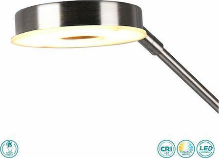 Trio Lighting Barrie Μοντέρνο LED Φωτιστικό Δαπέδου με Ρυθμιζόμενο Λευκό Φως Ασημί Υ181xΜ30cm