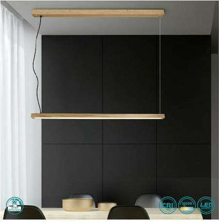 Trio Lighting Bellari Μοντέρνο Κρεμαστό Φωτιστικό Ράγα με Ενσωματωμένο LED Φυσικό