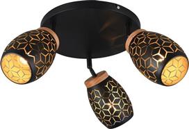 Trio Lighting Bidar Τριπλό Σποτ σε Μαύρο Χρώμα R61573380
