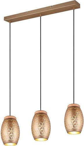 Trio Lighting Bidar Vintage Κρεμαστό Φωτιστικό Ράγα σε Καφέ Χρώμα R31573065