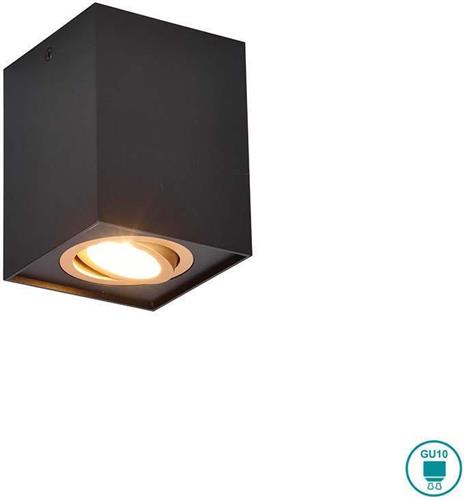 Trio Lighting Biscuit Μονό Σποτ με Ντουί GU10 σε Μαύρο χρώμα 613000180