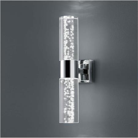 Trio Lighting Bolsa Μοντέρνο Φωτιστικό Τοίχου με Ενσωματωμένο LED και Θερμό Λευκό Φως Ασημί Π7cm 282410206