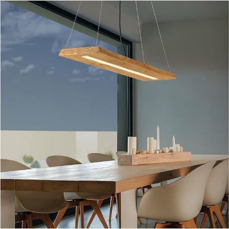 Trio Lighting Brad Μοντέρνο Κρεμαστό Φωτιστικό Ράγα με Ενσωματωμένο LED Καφέ