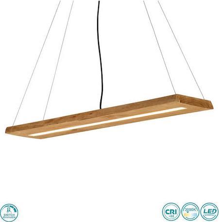 Trio Lighting Brad Μοντέρνο Κρεμαστό Φωτιστικό Ράγα με Ενσωματωμένο LED Καφέ