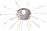 Trio Lighting Bullet Μοντέρνα Μεταλλική Πλαφονιέρα Οροφής με Ενσωματωμένο LED σε Ασημί χρώμα 96.5cm 641412107
