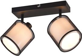 Trio Lighting Burton Διπλό Σποτ με Ντουί E14 σε Μαύρο Χρώμα 811400232