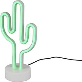Trio Lighting Cactus Διακοσμητικό Φωτιστικό Κάκτος Neon Μπαταρίας Πράσινο R55220101