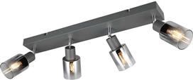 Trio Lighting Cadiz Σποτ με 4 Φώτα και με Ντουί E14 σε Γκρι Χρώμα R81784042