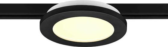 Trio Lighting Camillus Στρογγυλό Εξωτερικό LED Panel Μαύρο Ισχύος 9W με Θερμό Λευκό Φως 14.8x14.8cm
