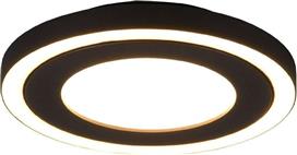 Trio Lighting Carus Μοντέρνα Πλαστική Πλαφονιέρα Οροφής με Ενσωματωμένο LED σε Μαύρο χρώμα 20cm R67222032