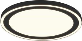 Trio Lighting Carus Μοντέρνα Πλαστική Πλαφονιέρα Οροφής με Ενσωματωμένο LED σε Μαύρο χρώμα 44cm R67224332