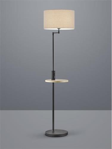 Trio Lighting Claas Μοντέρνο Φωτιστικό Δαπέδου με Ντουί για Λαμπτήρα E27 Μαύρο Υ160xΜ40cm