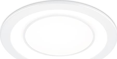 Trio Lighting Core Στρογγυλό Πλαστικό Χωνευτό Σποτ με Ενσωματωμένο LED και Θερμό Λευκό Φως 10W Ασημί 14.8x2cm