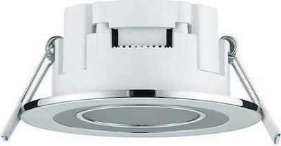 Trio Lighting Core Στρογγυλό Πλαστικό Χωνευτό Σποτ με Ενσωματωμένο LED και Θερμό Λευκό Φως Ασημί 2x8cm