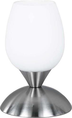 Trio Lighting Cup II Πορτατίφ με Λευκό Καπέλο και Ασημί Βάση R59441007