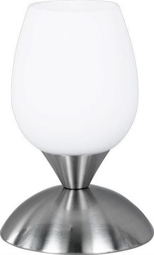 Trio Lighting Cup Πορτατίφ με Λευκό Καπέλο και Ασημί Βάση R59431007