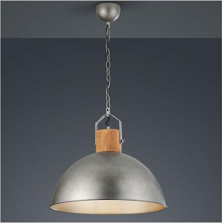 Trio Lighting Delhi Μοντέρνο Κρεμαστό Φωτιστικό Μονόφωτο Καμπάνα με Ντουί E27 Ασημί
