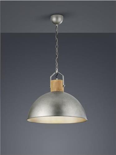 Trio Lighting Delhi Μοντέρνο Κρεμαστό Φωτιστικό Μονόφωτο Καμπάνα με Ντουί E27 Ασημί