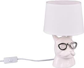 Trio Lighting Dosy Πορτατίφ με Λευκό Καπέλο και Λευκή Βάση R50231001