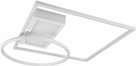 Trio Lighting Downey Μοντέρνα Μεταλλική Πλαφονιέρα Οροφής με Ενσωματωμένο LED Λευκή Ματ 100cm