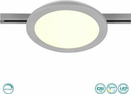 Trio Lighting DUOline Camillus Στρογγυλό Εξωτερικό LED Panel Ισχύος 14.5W με Θερμό Λευκό Φως Γκρι 23.5x23.5cm 76921587