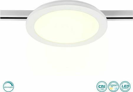 Trio Lighting DUOline Camillus Στρογγυλό Εξωτερικό LED Panel Ισχύος 14.5W με Θερμό Λευκό Φως Λευκό 23.5x23.5cm 76921531