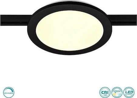 Trio Lighting DUOline Camillus Στρογγυλό Εξωτερικό LED Panel Ισχύος 14.5W με Θερμό Λευκό Φως Μαύρο 23.5x23.5cm 76921532