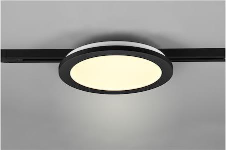 Trio Lighting DUOline Camillus Στρογγυλό Εξωτερικό LED Panel Ισχύος 14.5W με Θερμό Λευκό Φως Μαύρο 23.5x23.5cm 76921532