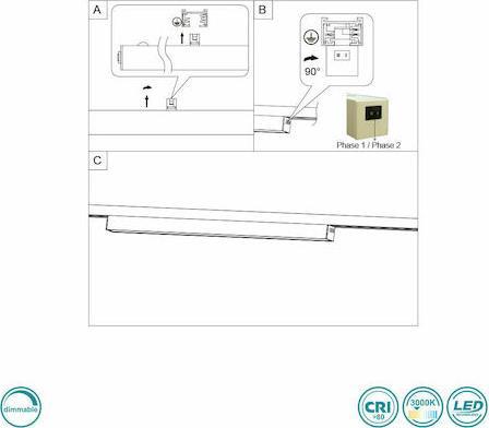 Trio Lighting DUOline Φωτιστικό Γκρι LED 6W Μ50xΒ3xΥ2.9cm
