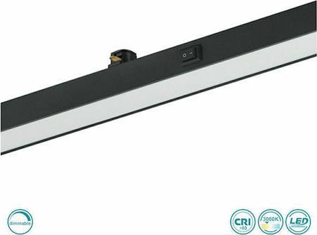 Trio Lighting DUOline Φωτιστικό Μαύρο LED 6W Μ50xΒ3xΥ2.9cm