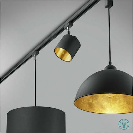 Trio Lighting DUOline Κλασικό Κρεμαστό Φωτιστικό Μονόφωτο με Ντουί E27 Μαύρο