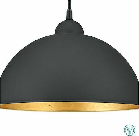 Trio Lighting DUOline Κλασικό Κρεμαστό Φωτιστικό Μονόφωτο με Ντουί E27 Μαύρο