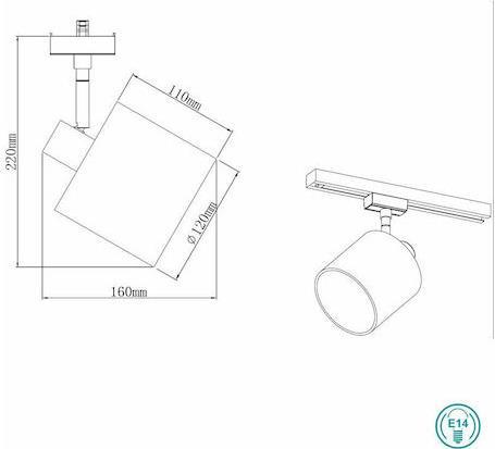 Trio Lighting DUOline Μονό Σποτ Λευκό 78330101