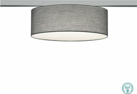 Trio Lighting DUOline Μοντέρνα Υφασμάτινη Πλαφονιέρα Οροφής με Ντουί E27 Γκρι