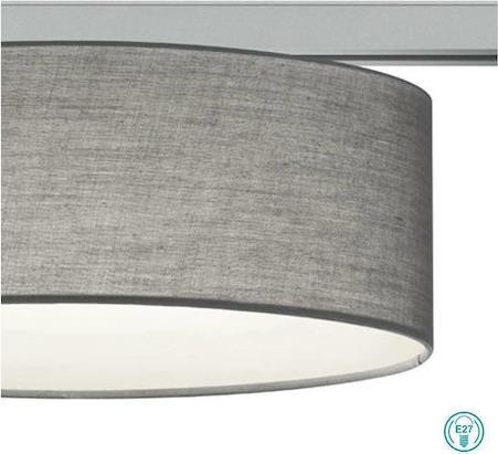 Trio Lighting DUOline Μοντέρνα Υφασμάτινη Πλαφονιέρα Οροφής με Ντουί E27 Γκρι