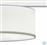 Trio Lighting DUOline Μοντέρνα Υφασμάτινη Πλαφονιέρα Οροφής με Ντουί E27 Λευκή