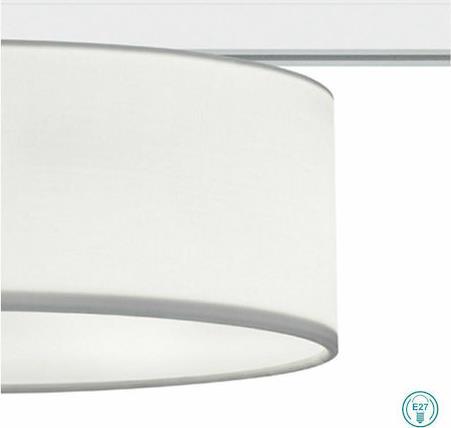 Trio Lighting DUOline Μοντέρνα Υφασμάτινη Πλαφονιέρα Οροφής με Ντουί E27 Λευκή