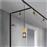 Trio Lighting DUOline Μοντέρνο Κρεμαστό Φωτιστικό Μονόφωτο με Ντουί E27 Μαύρο